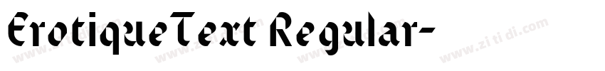 ErotiqueText Regular字体转换